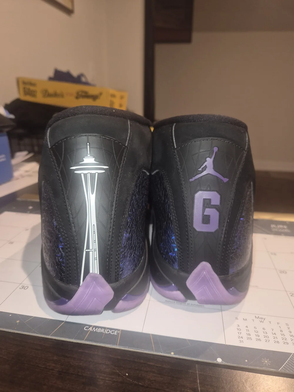 Nike Mens Air Jordan Retro Basketball Shoes - Iridescent Blue/Purple